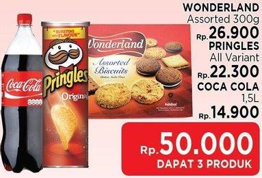 Promo Harga Paket 50rb ( Wonderland Assorted + Pringles + Coca Cola)  - LotteMart
