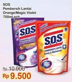 Promo Harga SOS Pembersih Lantai Orange, Magic Violet 750 ml - Indomaret