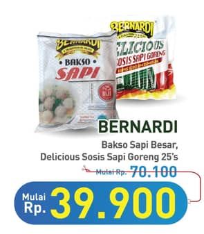 Promo Harga Bernardi Bakso Sapi/Delicious Sosis Sapi Goreng  - Hypermart