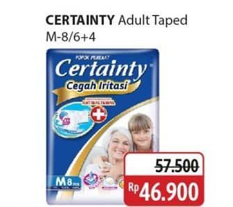 Promo Harga Certainty Adult Diapers M10, M8 8 pcs - Alfamidi