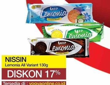 Promo Harga NISSIN Cookies Lemonia All Variants 130 gr - Yogya