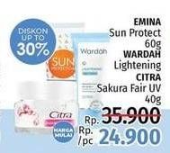 Promo Harga EMINA Sun Protect/ WARDAH Lightening/ CITRA Sakura Fair  - LotteMart
