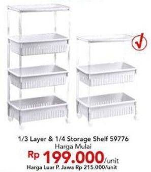 Promo Harga 1/3 Layer & 1/4 Storage Shelf 59776  - Carrefour