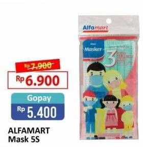 Promo Harga ALFAMART Masker 5 pcs - Alfamart