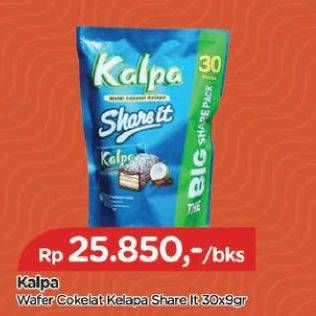 Promo Harga KALPA Wafer Cokelat Kelapa Share It per 30 pcs 9 gr - TIP TOP