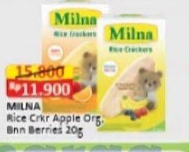 Promo Harga Milna Rice Crackers Apple Orange, Banana Berries 5 pcs - Alfamart
