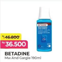 Promo Harga Betadine Mouthwash 190 ml - Alfamart