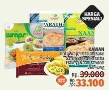 Promo Harga KAWAN Roti Wraps/Passion Bake Garlic Bread/Paratha Flakey/Naan Tandori  - LotteMart