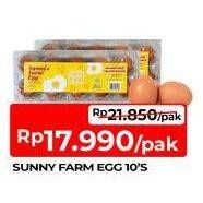 Promo Harga Sunny Farm Egg Telur Ayam Rendah Kolesterol 10 pcs - TIP TOP