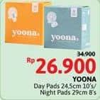 Promo Harga Yoona Pembalut Organik Day 24.5 Cm, Night 29 Cm 8 pcs - Alfamidi