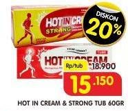 Promo Harga HOT IN Cream Strong/Cream Krim Otot 60gr  - Superindo