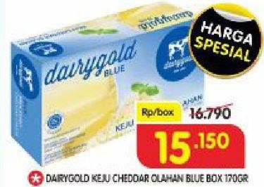 Promo Harga DAIRYGOLD Blue Keju Cheddar Olahan 170 gr - Superindo