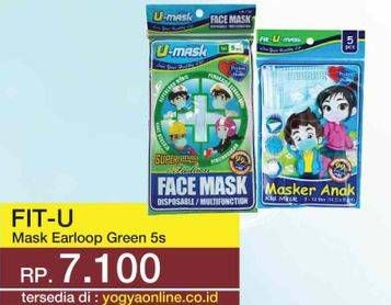 Promo Harga FIT-U-MASK Masker Earloop 5 pcs - Yogya