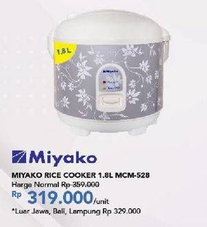 Promo Harga Miyako MCM 528 | Magic Com 1800 ml - Carrefour