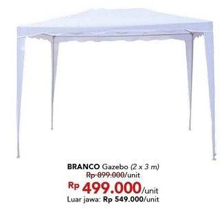 Promo Harga BRANCO Gazebo 2x3m  - Carrefour