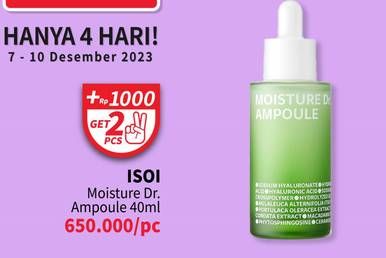 Promo Harga ISOI Moisture Dr. Ampoule 40 ml - Guardian