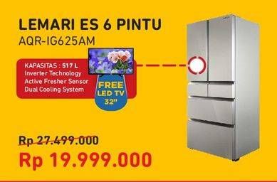 Promo Harga AQUA AQR-IG625AM | Refrigerator  - Courts