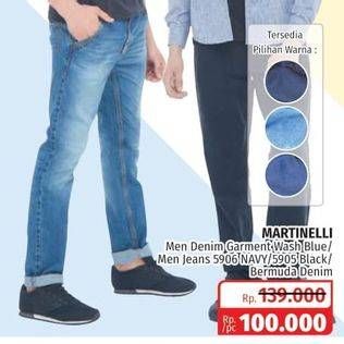 Promo Harga MARTINELLI Mens Jeans Blue, Navy, 5905 Black, Bermuda Denim  - Lotte Grosir