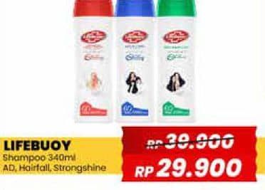Promo Harga Lifebuoy Shampoo Anti Dandruff, Anti Hair Fall, Strong Shiny 340 ml - Yogya