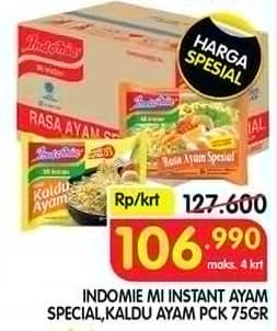 Promo Harga Indomie Mi Kuah Ayam Spesial, Kaldu Ayam per 40 pcs 65 gr - Superindo