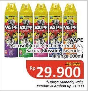 Promo Harga FUMAKILLA VAPE Aerosol Purple Orchid, Green Tea, Sakura Blossom, Lavender, Orange 600 ml - Alfamidi