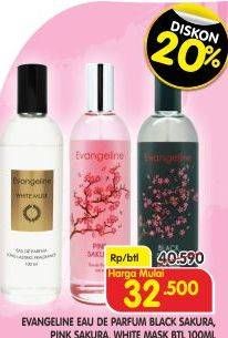 Promo Harga EVANGELINE Eau De Parfume Black Sakura, Pink Sakura, White Sakura 100 ml - Superindo