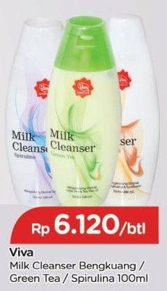 Promo Harga VIVA Milk Cleanser Bengkuang, Green Tea, Spirulina 100 ml - TIP TOP