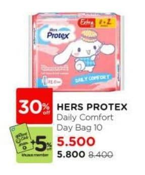 Promo Harga Hers Protex Daily Comfort 10 pcs - Watsons