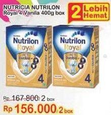 Promo Harga NUTRILON Royal 4 Susu Pertumbuhan Vanila per 2 box 400 gr - Indomaret