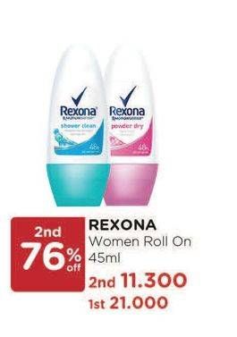 Promo Harga REXONA Deo Roll On All Variants 40 ml - Watsons