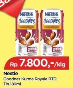 Promo Harga Nestle Goodnes UHT Kurma Royale 189 ml - TIP TOP