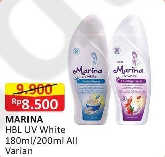 Promo Harga MARINA Hand Body Lotion UV White Healthy 200 ml - Alfamart