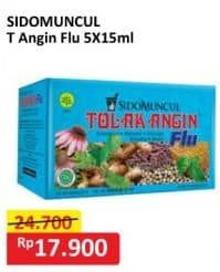 Promo Harga Sido Muncul Tolak Angin Flu per 5 sachet 15 ml - Alfamart