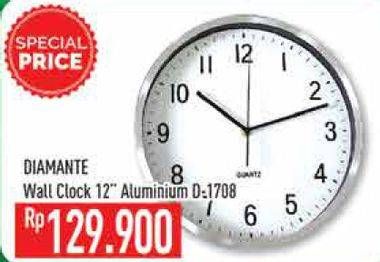 Promo Harga DIAMANTE Wall Clock D-1708  - Hypermart