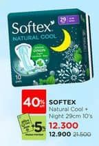 Promo Harga Softex Natural Cool+ Super Slim 29cm 10 pcs - Watsons