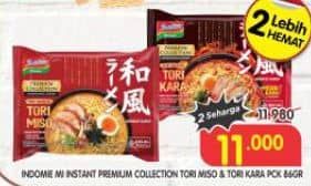 Promo Harga Indomie Japanese Ramen Tori Kara, Tori Miso 86 gr - Superindo