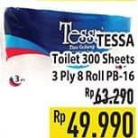 Promo Harga Tessa Toilet Tissue per 8 pcs 300 sheet - Hypermart