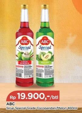 Promo Harga ABC Syrup Special Grade Coco Pandan, Melon 485 ml - TIP TOP