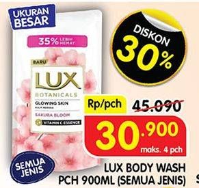 Promo Harga LUX Botanicals Body Wash All Variants 900 ml - Superindo