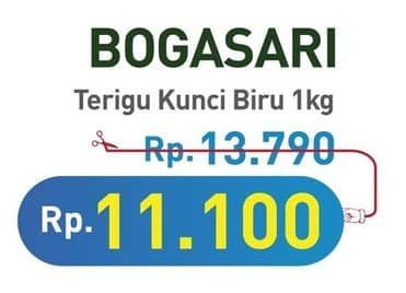 Promo Harga Bogasari Tepung Terigu Kunci Biru 1000 gr - Hypermart