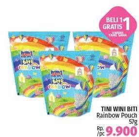 Promo Harga TINI WINI BITI Biskuit Crackers Rainbow Pack 57 gr - LotteMart