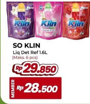 Promo Harga So Klin Liquid Detergent 1600 ml - Yogya