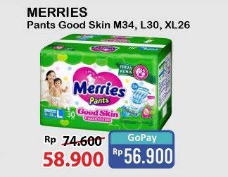 Promo Harga Merries Pants Good Skin M34, L30, XL26 26 pcs - Alfamart