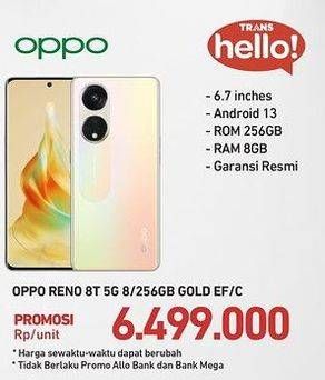 Promo Harga Oppo Reno 8T 5G 8GB + 256GB  - Carrefour
