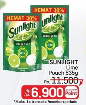 Promo Harga Sunlight Pencuci Piring Jeruk Nipis 100 640 ml - LotteMart