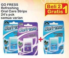 Promo Harga GO FRESS Refreshing Oral Care Strips All Variants per 2 pouch 24 pcs - Indomaret