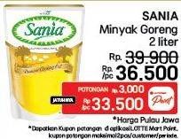 Promo Harga Sania Minyak Goreng 2000 ml - LotteMart