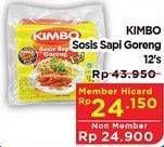 Promo Harga KIMBO Sosis Sapi Goreng 12 pcs - Hypermart
