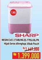 Promo Harga SHARP ES-T79SJ-BL/PK | Washing Machine Twin Tube 7.5kg  - Hypermart