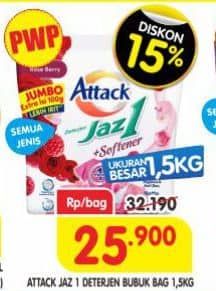 Promo Harga Attack Jaz1 Detergent Powder All Variants 1400 gr - Superindo